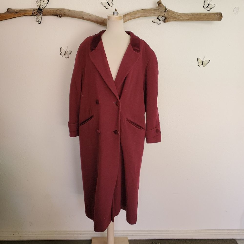 Gelco 80s oversized double breasted wool coat - Picture 2 of 14